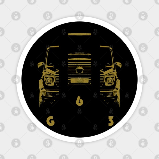 G63 g class simple gold sketch Magnet by WOS